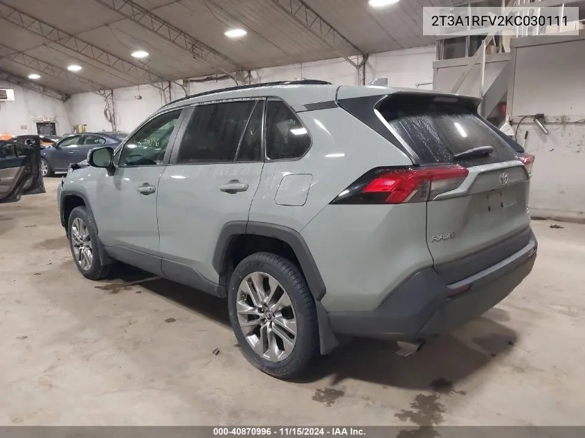 2019 Toyota Rav4 Xle Premium VIN: 2T3A1RFV2KC030111 Lot: 40870996