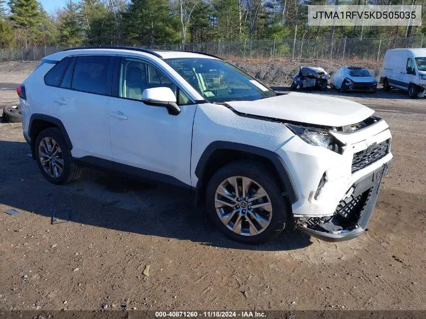 2019 Toyota Rav4 Xle Premium VIN: JTMA1RFV5KD505035 Lot: 40871260