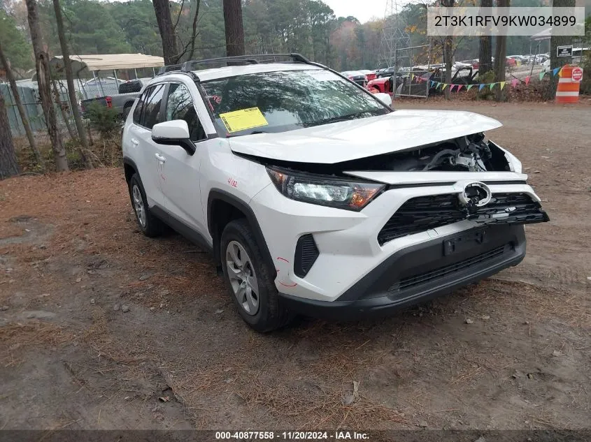 2019 Toyota Rav4 Le VIN: 2T3K1RFV9KW034899 Lot: 40877558