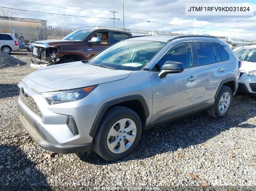 2019 Toyota Rav4 Le VIN: JTMF1RFV9KD031824 Lot: 40892585