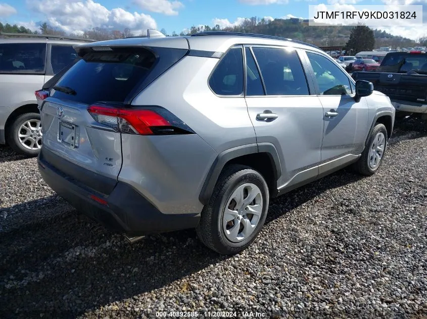 2019 Toyota Rav4 Le VIN: JTMF1RFV9KD031824 Lot: 40892585