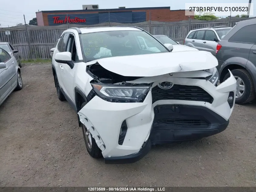 2020 Toyota Rav4 Xle/Xle Premium VIN: 2T3R1RFV8LC100523 Lot: 12073589