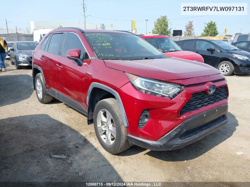 2020 Toyota Rav4 Xle/Xse VIN: 2T3RWRFV7LW097131 Lot: 12080713