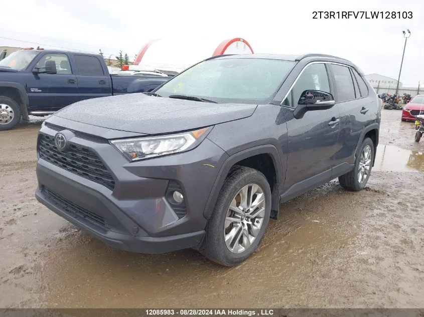 2020 Toyota Rav4 Xle/Xle Premium VIN: 2T3R1RFV7LW128103 Lot: 12085983