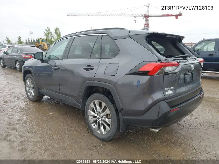 2020 Toyota Rav4 Xle/Xle Premium VIN: 2T3R1RFV7LW128103 Lot: 12085983