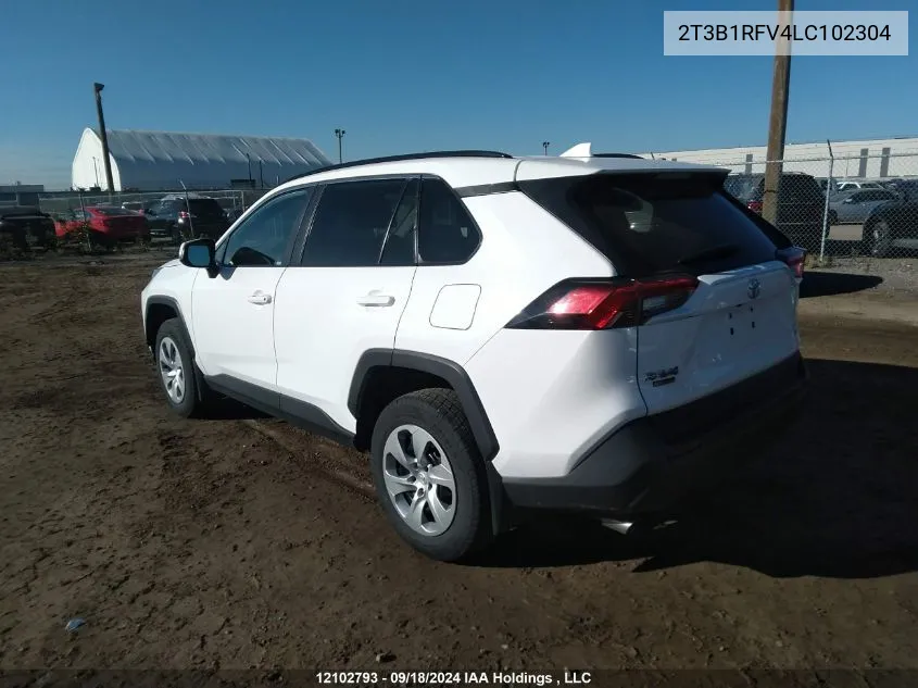 2020 Toyota Rav4 Le VIN: 2T3B1RFV4LC102304 Lot: 12102793