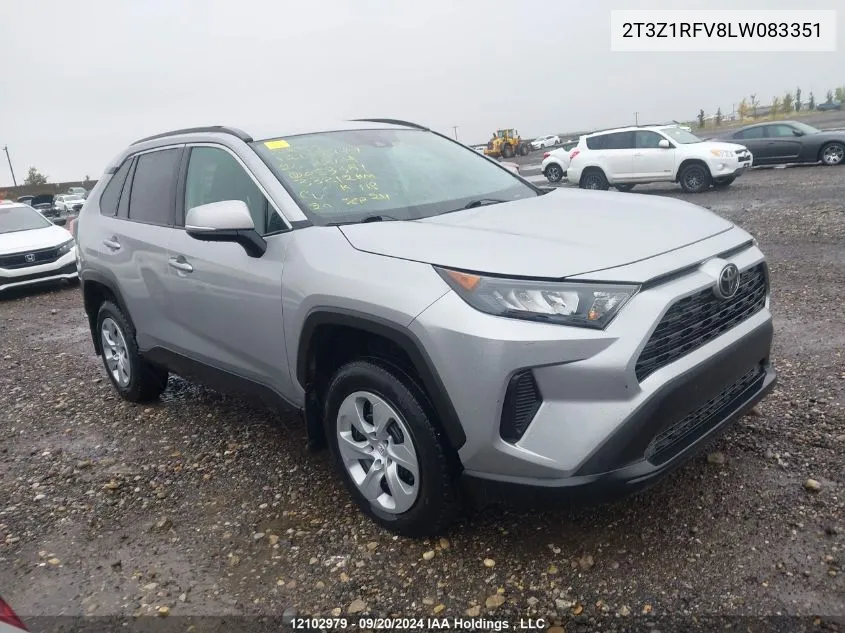 2020 Toyota Rav4 Le VIN: 2T3Z1RFV8LW083351 Lot: 12102979