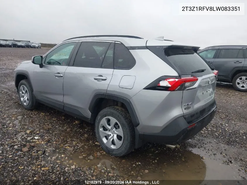 2020 Toyota Rav4 Le VIN: 2T3Z1RFV8LW083351 Lot: 12102979