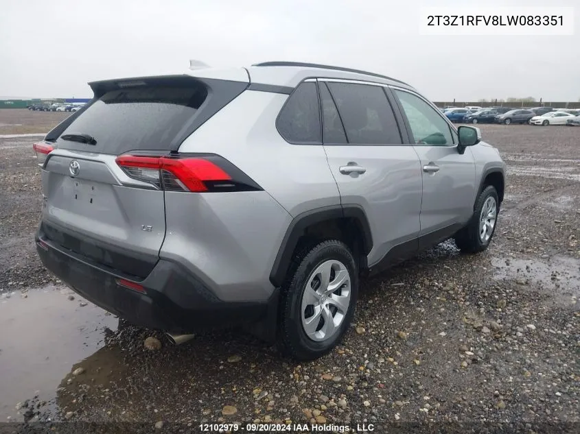 2020 Toyota Rav4 Le VIN: 2T3Z1RFV8LW083351 Lot: 12102979