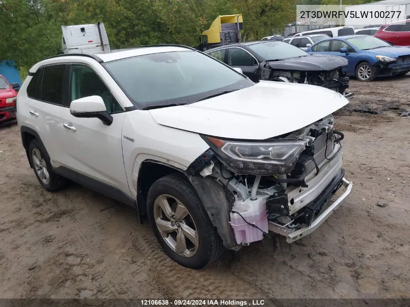 2T3DWRFV5LW100277 2020 Toyota Rav4 Hybrid Limited