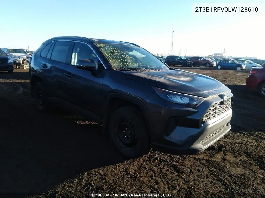 2020 Toyota Rav4 Le VIN: 2T3B1RFV0LW128610 Lot: 12106933