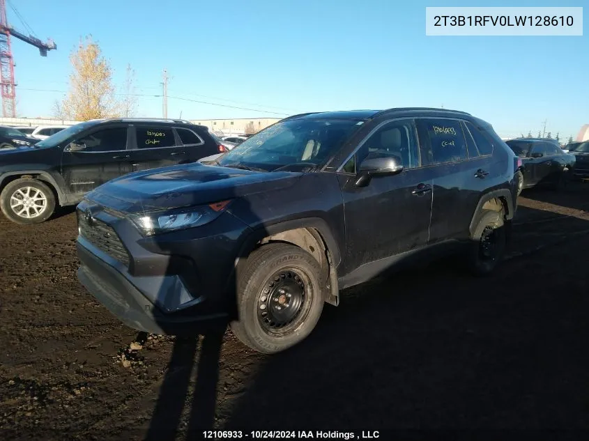 2020 Toyota Rav4 Le VIN: 2T3B1RFV0LW128610 Lot: 12106933