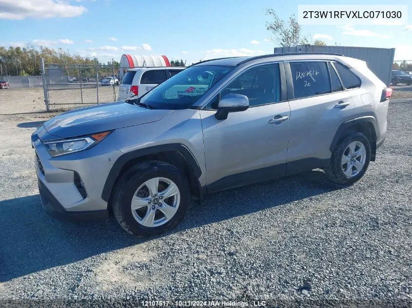 2020 Toyota Rav4 Xle/Xle Premium VIN: 2T3W1RFVXLC071030 Lot: 12107517