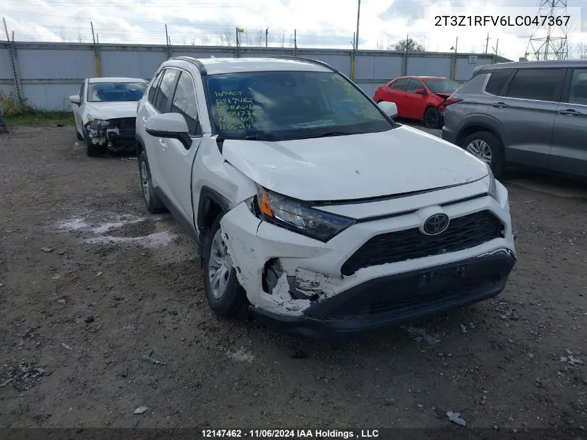 2020 Toyota Rav4 VIN: 2T3Z1RFV6LC047367 Lot: 12147462