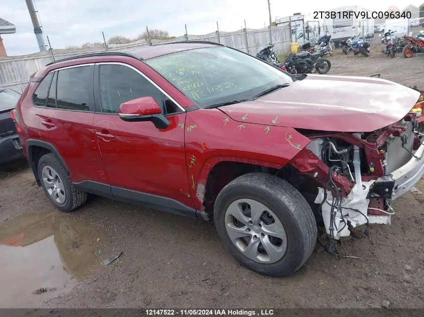 2020 Toyota Rav4 Le VIN: 2T3B1RFV9LC096340 Lot: 12147522