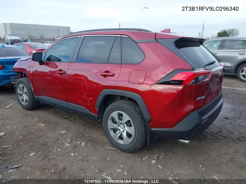 2020 Toyota Rav4 Le VIN: 2T3B1RFV9LC096340 Lot: 12147522