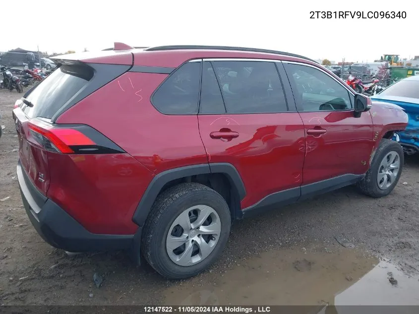 2020 Toyota Rav4 Le VIN: 2T3B1RFV9LC096340 Lot: 12147522