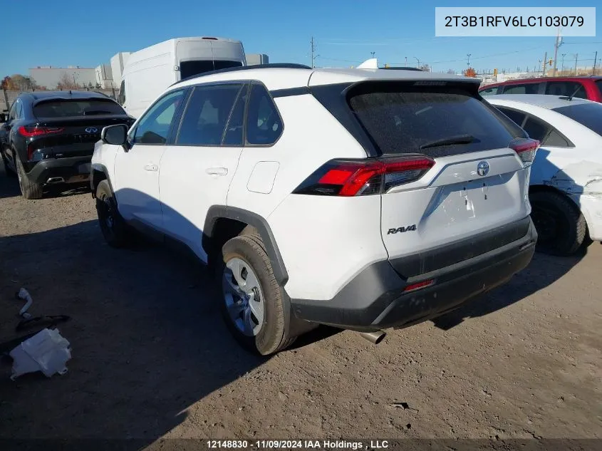 2020 Toyota Rav4 Le VIN: 2T3B1RFV6LC103079 Lot: 12148830