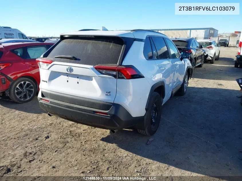 2020 Toyota Rav4 Le VIN: 2T3B1RFV6LC103079 Lot: 12148830