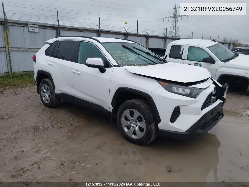 2020 Toyota Rav4 Le VIN: 2T3Z1RFVXLC056749 Lot: 12157092