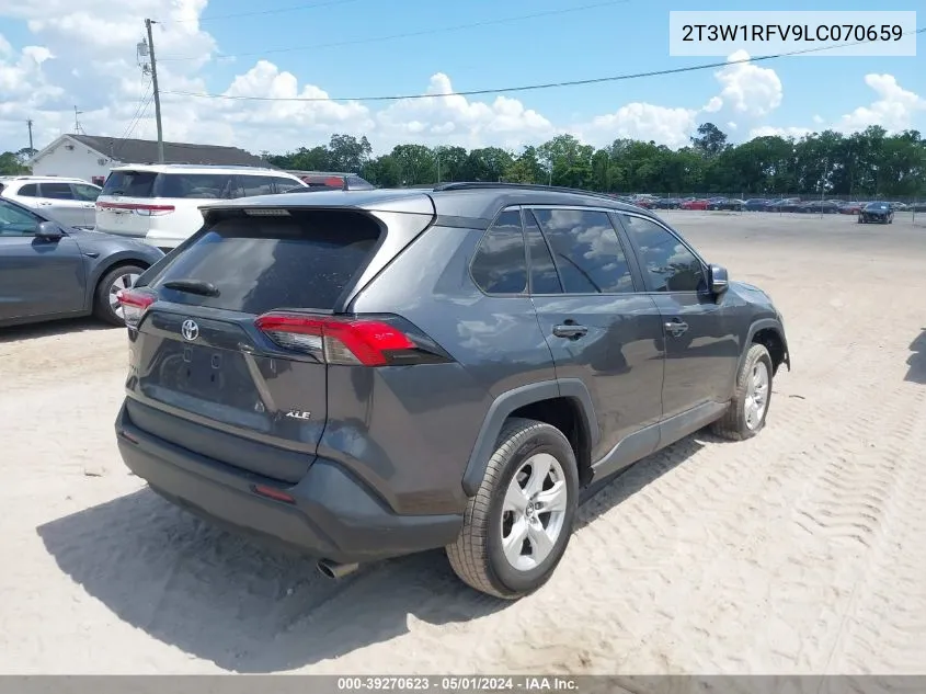 2020 Toyota Rav4 Xle VIN: 2T3W1RFV9LC070659 Lot: 39270623