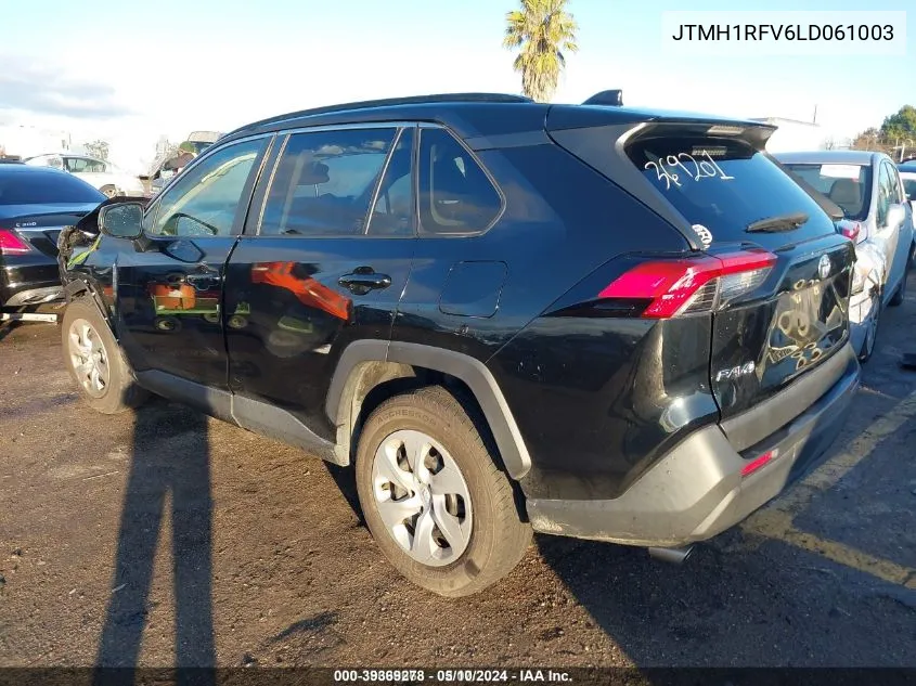 2020 Toyota Rav4 Le VIN: JTMH1RFV6LD061003 Lot: 39369278