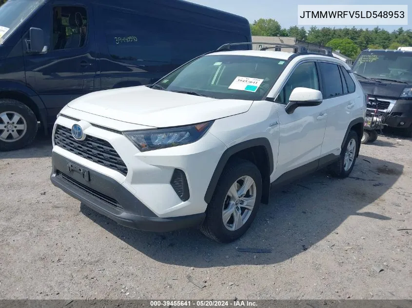 2020 Toyota Rav4 Le Hybrid VIN: JTMMWRFV5LD548953 Lot: 39455641