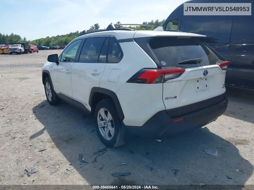 2020 Toyota Rav4 Le Hybrid VIN: JTMMWRFV5LD548953 Lot: 39455641