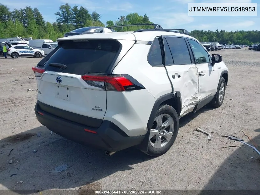 2020 Toyota Rav4 Le Hybrid VIN: JTMMWRFV5LD548953 Lot: 39455641