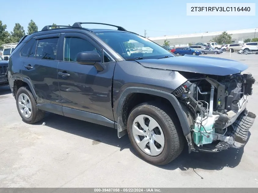 2020 Toyota Rav4 Le VIN: 2T3F1RFV3LC116440 Lot: 39487058