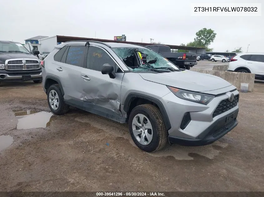 2020 Toyota Rav4 Le VIN: 2T3H1RFV6LW078032 Lot: 39541296