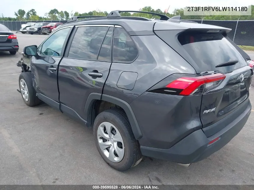 2020 Toyota Rav4 Le VIN: 2T3F1RFV6LW114180 Lot: 39595528