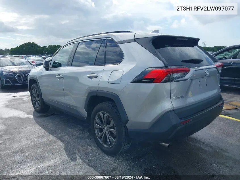 2020 Toyota Rav4 Le VIN: 2T3H1RFV2LW097077 Lot: 39667807