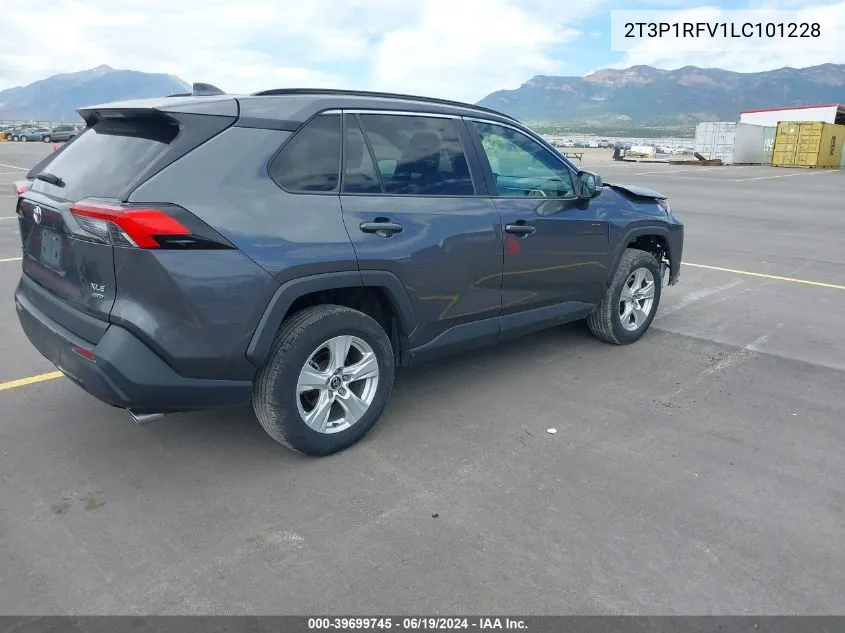 2020 Toyota Rav4 Xle VIN: 2T3P1RFV1LC101228 Lot: 39699745