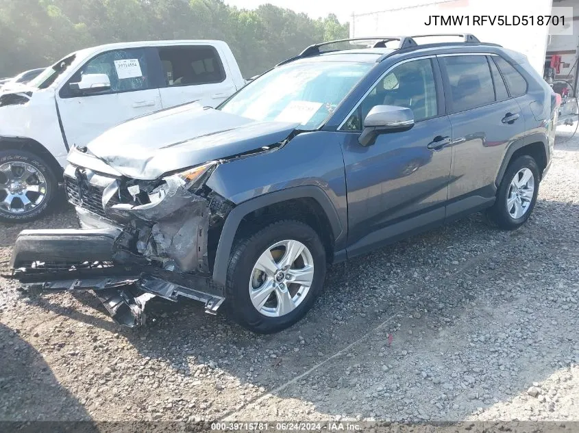 JTMW1RFV5LD518701 2020 Toyota Rav4 Xle