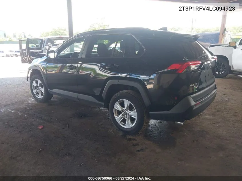 2020 Toyota Rav4 Xle/Xle Premium VIN: 2T3P1RFV4LC094923 Lot: 39750966