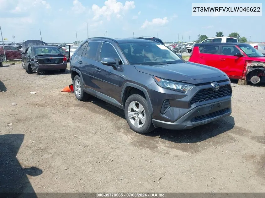 2020 Toyota Rav4 Hybrid Le VIN: 2T3MWRFVXLW046622 Lot: 39778565