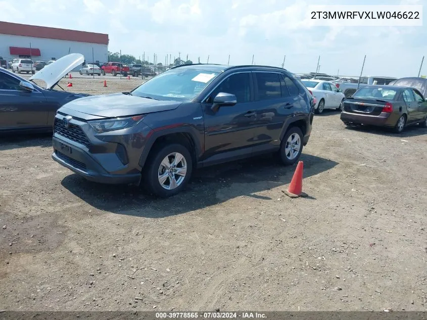 2T3MWRFVXLW046622 2020 Toyota Rav4 Hybrid Le