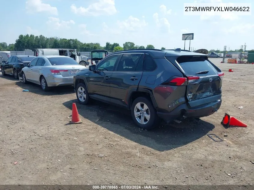 2020 Toyota Rav4 Hybrid Le VIN: 2T3MWRFVXLW046622 Lot: 39778565