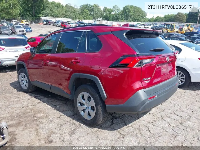 2020 Toyota Rav4 Le VIN: 2T3H1RFV8LC065171 Lot: 40470821