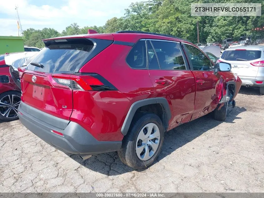 2020 Toyota Rav4 Le VIN: 2T3H1RFV8LC065171 Lot: 40470821