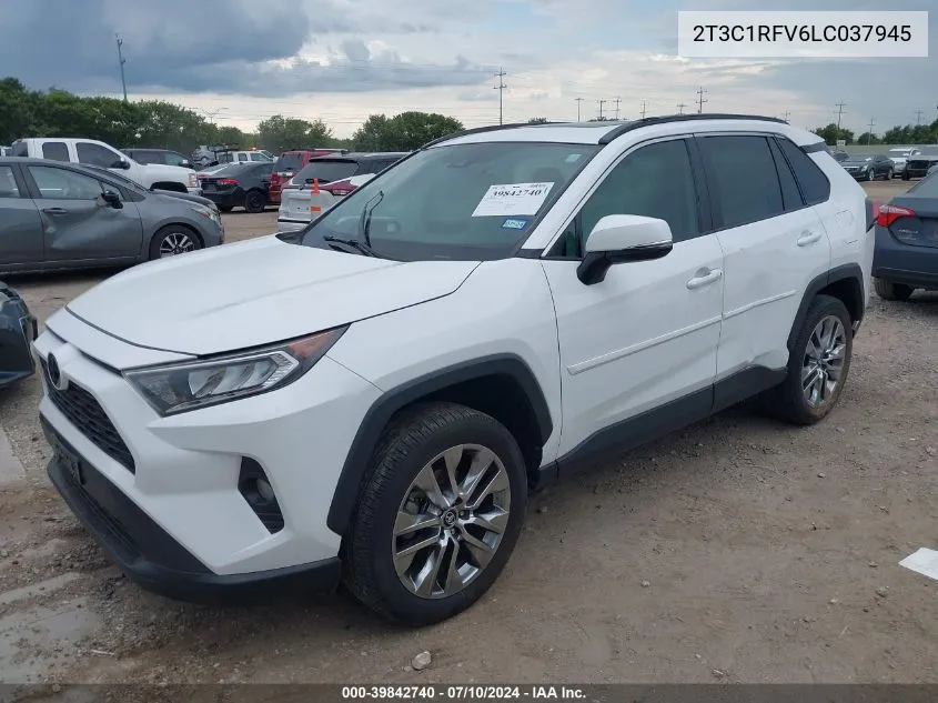 2020 Toyota Rav4 Xle Premium VIN: 2T3C1RFV6LC037945 Lot: 39842740