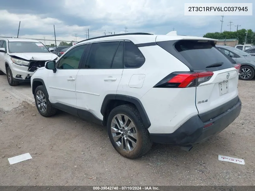 2020 Toyota Rav4 Xle Premium VIN: 2T3C1RFV6LC037945 Lot: 39842740