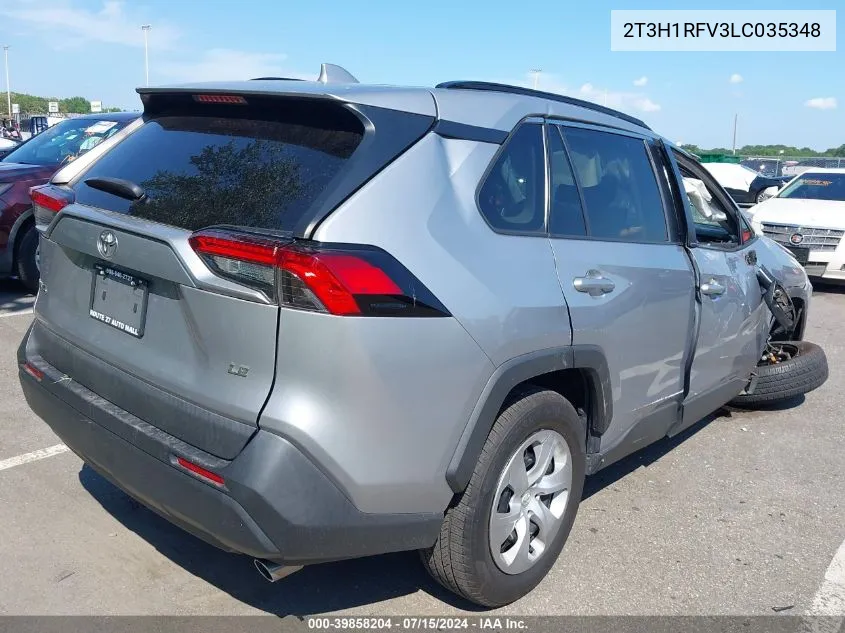 2020 Toyota Rav4 Le VIN: 2T3H1RFV3LC035348 Lot: 39858204