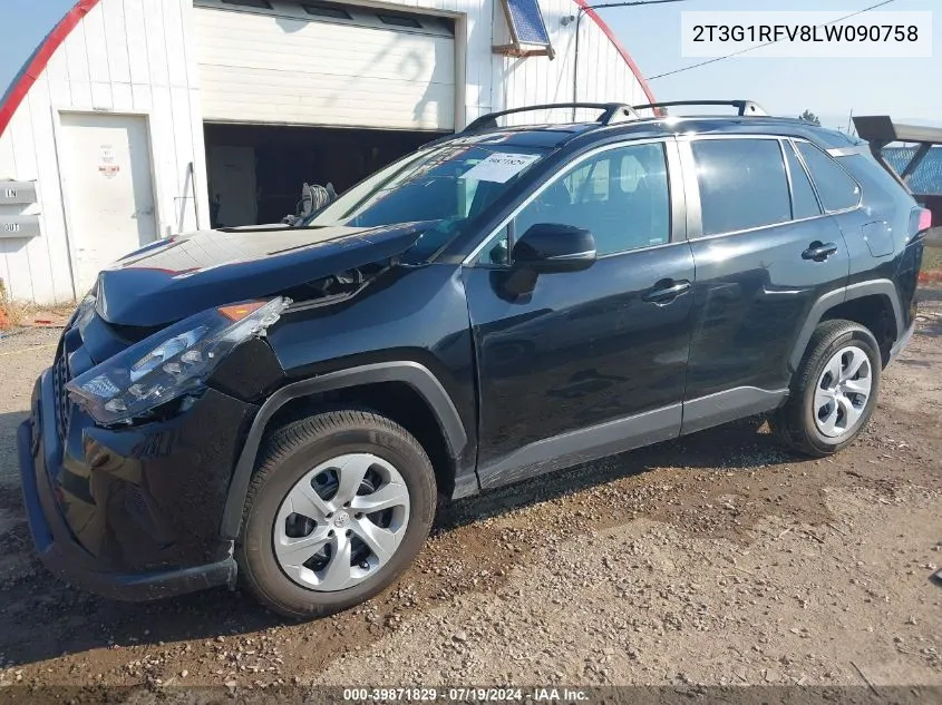 2020 Toyota Rav4 Le VIN: 2T3G1RFV8LW090758 Lot: 39871829