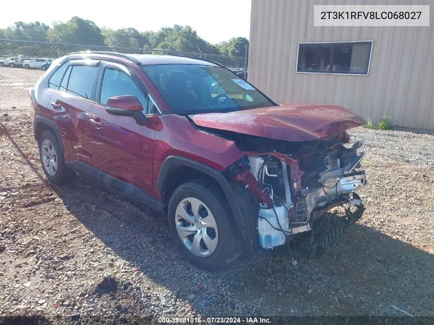 2T3K1RFV8LC068027 2020 Toyota Rav4 Le