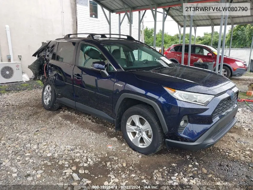 2020 Toyota Rav4 Hybrid Xle VIN: 2T3RWRFV6LW080790 Lot: 39925478