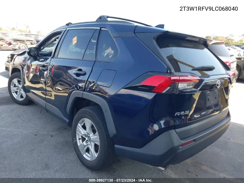 2020 Toyota Rav4 Xle VIN: 2T3W1RFV9LC068040 Lot: 39927130