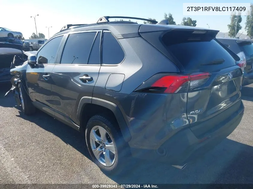 2020 Toyota Rav4 Xle VIN: 2T3P1RFV8LC117409 Lot: 39929343