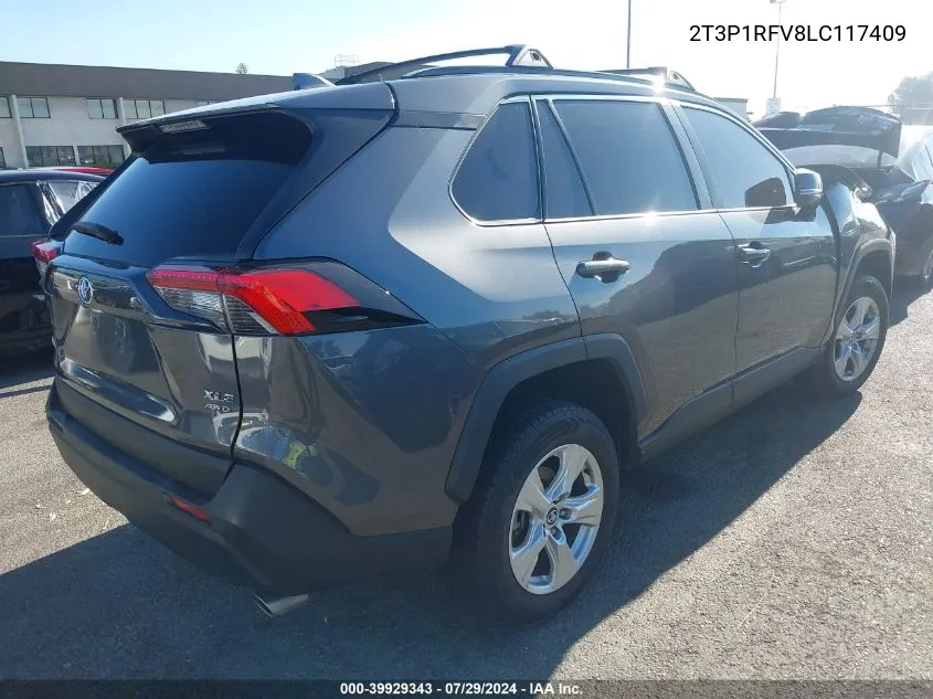 2020 Toyota Rav4 Xle VIN: 2T3P1RFV8LC117409 Lot: 39929343